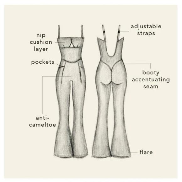 Blogilates Peekaboo Steel Blue Flare Leg Sleeveless Jumpsuit Women’s Size XL - Picture 11 of 11